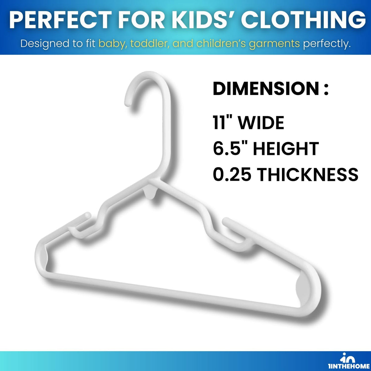 Children clothes hangers smooth finish detail view