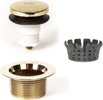 PF WaterWorks Lift Lock (Push Pull) Bathtub/Bath Tub Drain Assembly with Gasket - Coarse Thread 11.5 Threads Per Inch - Free Hair Catcher/Strainer to Eliminate Clogs;Brushed Nickel; PF0940-BN-LL-C - Image 11