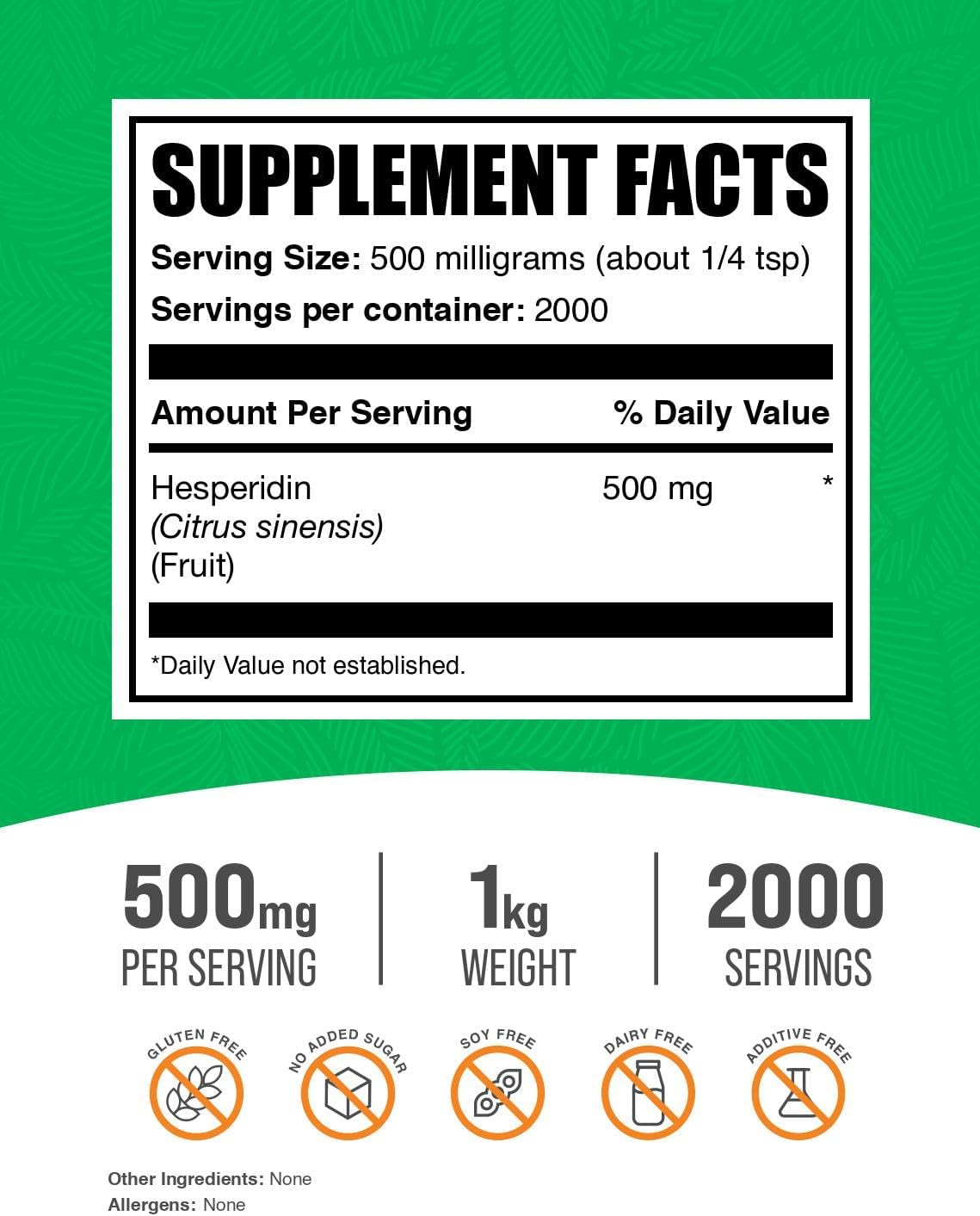BulkSupplements citrus bioflavonoid extract clean vegan nutrition supplement packaging.
