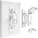 Gebena 2 pack clear light switch guard front view for toggle switches