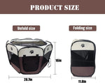 Gommle brown pet tent showcasing waterproof bottom and zipper top