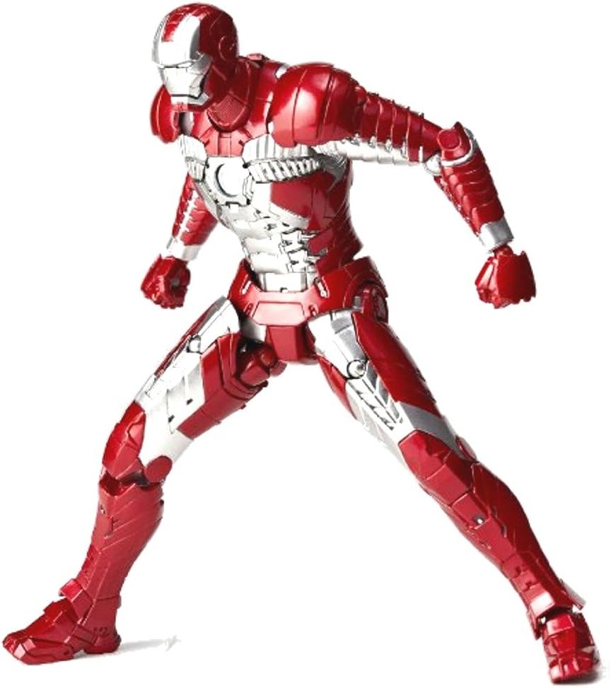 Kaiyodo Sci-Fi Revoltech Iron Man Mark V action figure with suitcase accessory