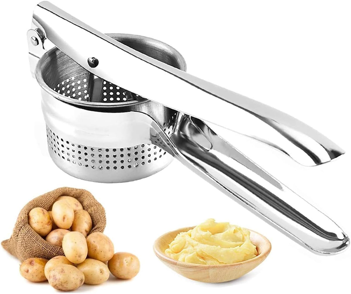 Newline Ny stainless steel potato presser masher ricer front view