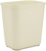 Rubbermaid commercial fire resistant wastebasket front view trash can