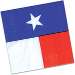 Beistle Texas Lone Star State Flag Luncheon Paper Napkins front view party supplies