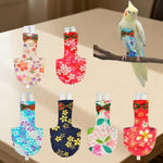 Reusable bird diaper outfit pack of five pieces displayed flat showing adjustable straps