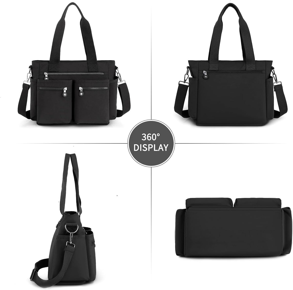 Alusbell multi pocket handbag interior compartment layout