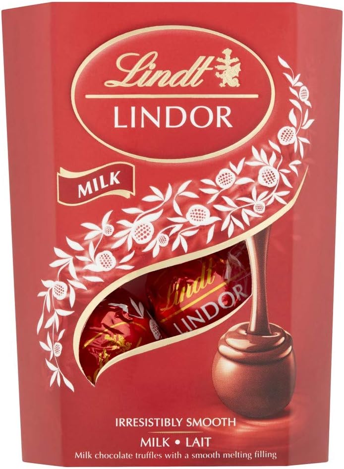 Lindt Lindor Assorted Milk Truffles Gift Box front view