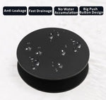 Dimensional view showing compatibility with standard sink drains