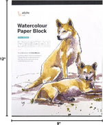 ETCHR 350gsm cotton watercolor paper block showing sealed edges
