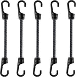 STATABSTA 12 Inch Bungee Cord front view showing dual hooks