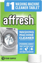 Affresh washing machine cleaner compatibility label