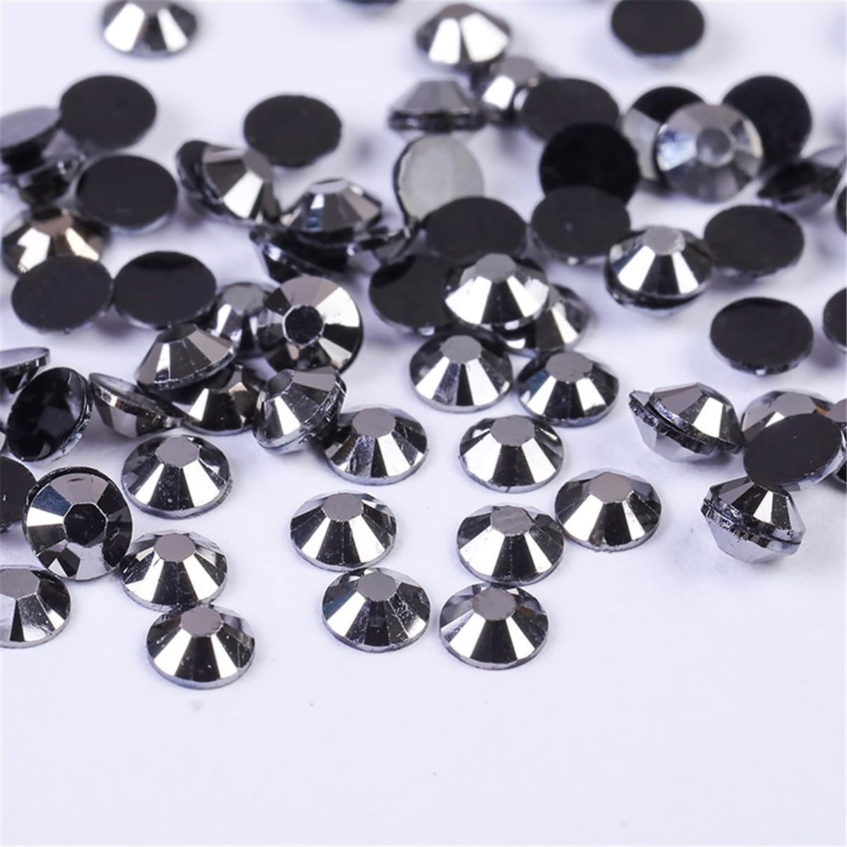 3000 Pieces SS12 3mm Flatback Rhinestones Clear Glass Round Gems Crystals for Nail Art DIY Crafts Clothes Shoes Bags Purple - Image 9