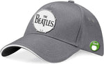 The Beatles classic drum logo grey baseball cap front view official headwear