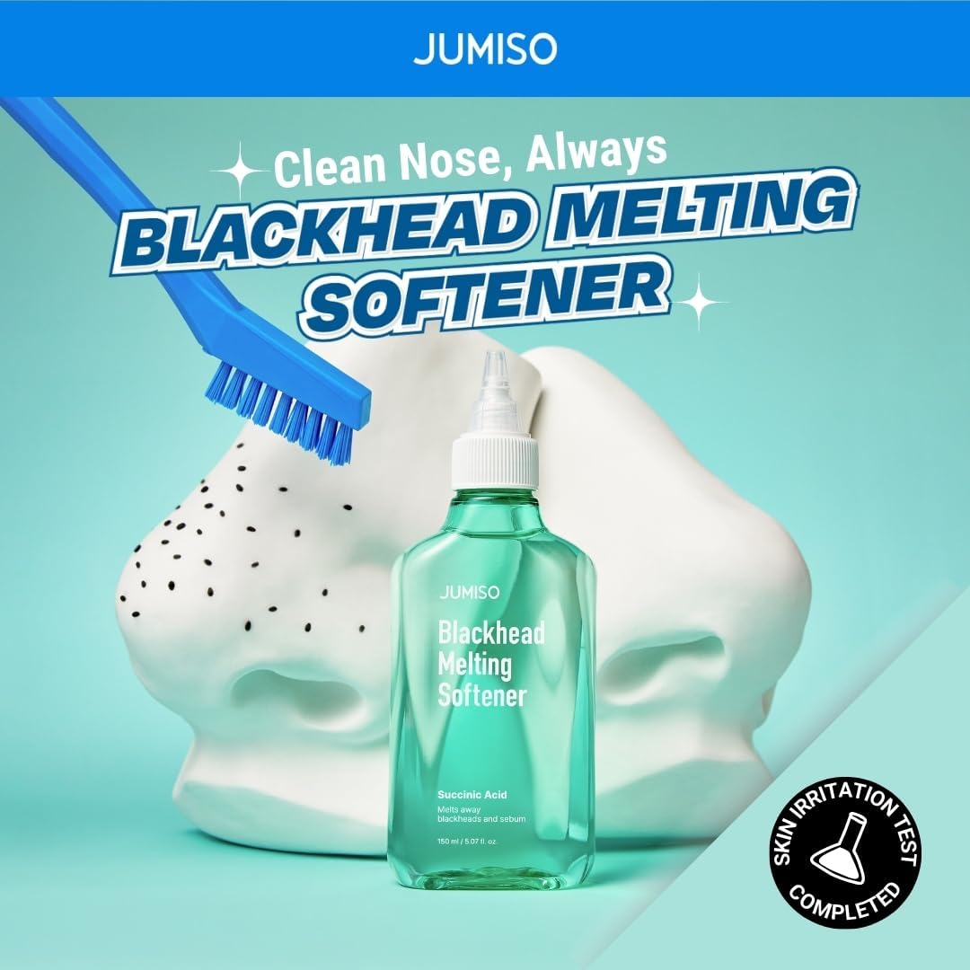 JUMISO Blackhead Melting Softener liquid bottle with cotton pads and extraction swabs