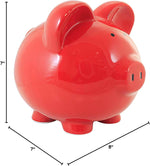 Child to Cherish Ceramic Piggy Bank Red bottom rubber stopper view