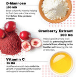 Premium cranberry and d-mannose supplement for managing frequent pet urination