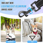 AUTOWT double dog walking extension attached to a car seat belt