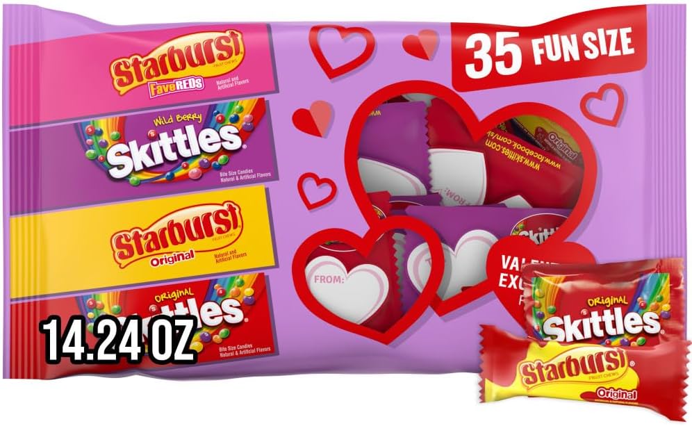 SKITTLES Original, SKITTLES Wild Berry STARBURST & LIFE SAVERS Hard Candy Fun Size Fruity Candy Assortment, 135 Ct Bulk Bag - Image 10