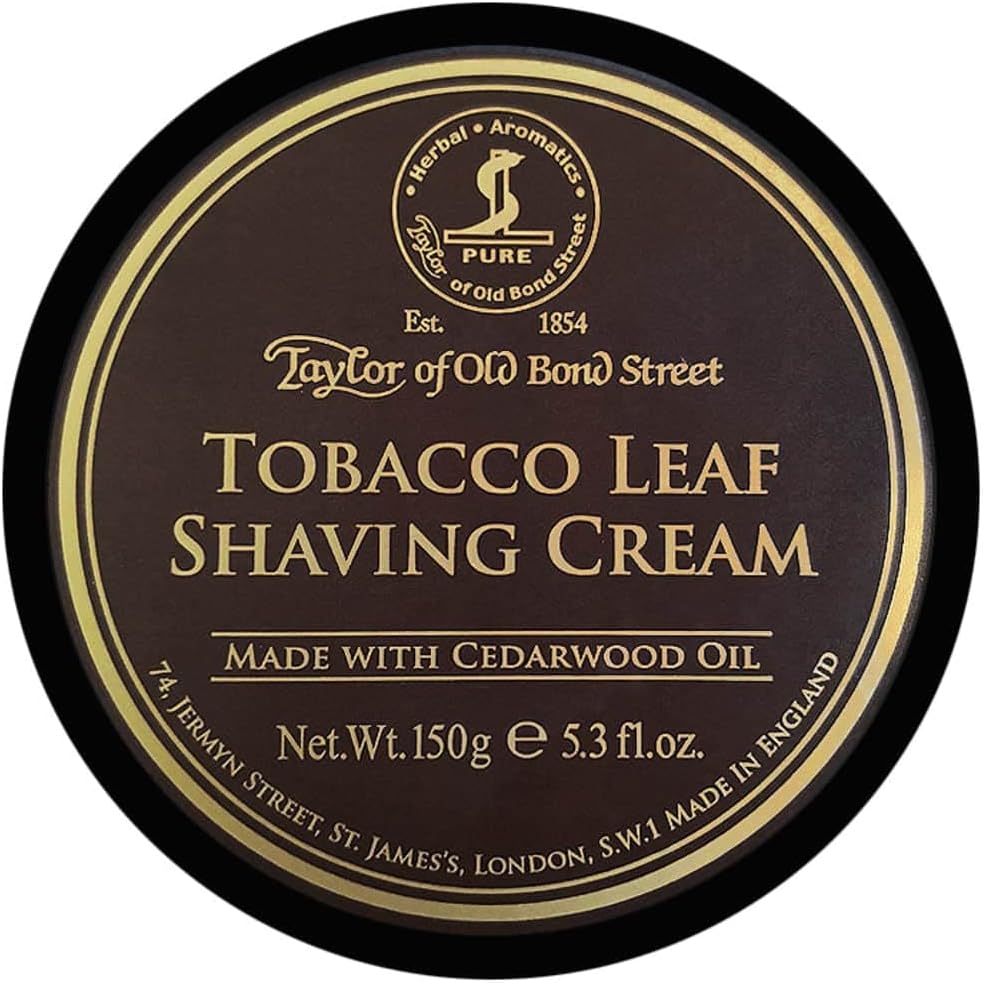 Taylor of Old Bond Street Tobacco Leaf Shaving Cream Bowl front view luxury wet shave product