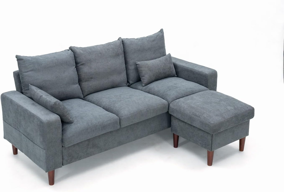 Panana sectional sofa side storage pockets detail