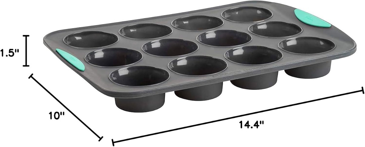 Trudeau 12 cavity silicone pan bottom view