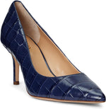 Lauren Ralph Lauren Lanette crocodile-embossed leather pump front view