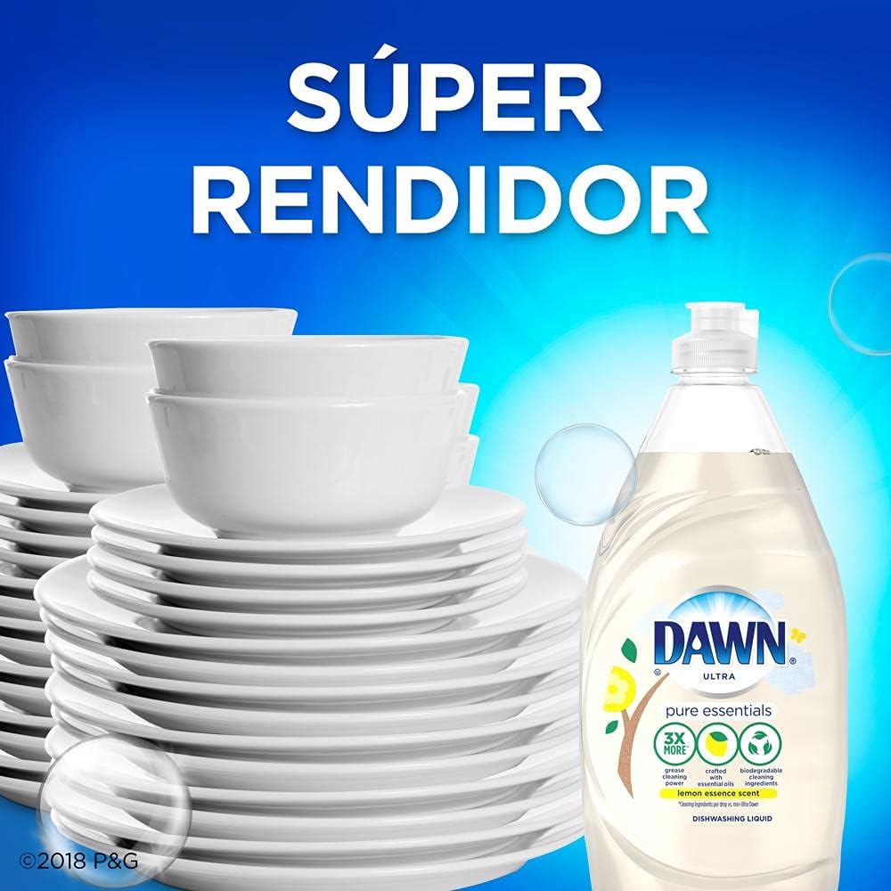 Dawn Antibacterial Hand Soap Lemon Essence liquid dispensing view for hand washing