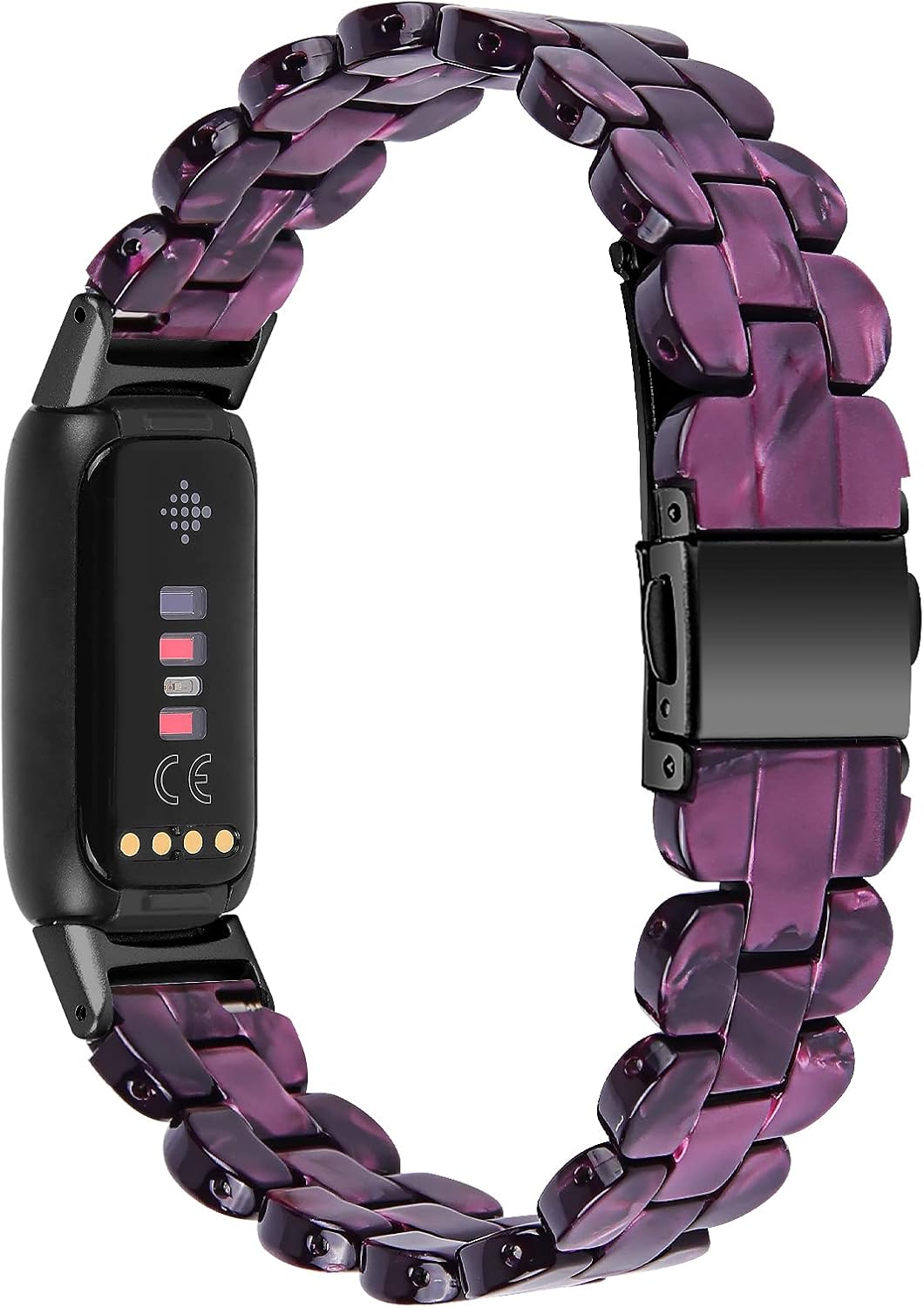 AISPORTS Resin Band Compatible for Fitbit Luxe Band for Women Men, Stylish Slim Lightweight Resin Bracelet Stainless Steel Metal Buckle Replacement Band for Fitbit Luxe Fitness and Wellness Tracker - Image 12