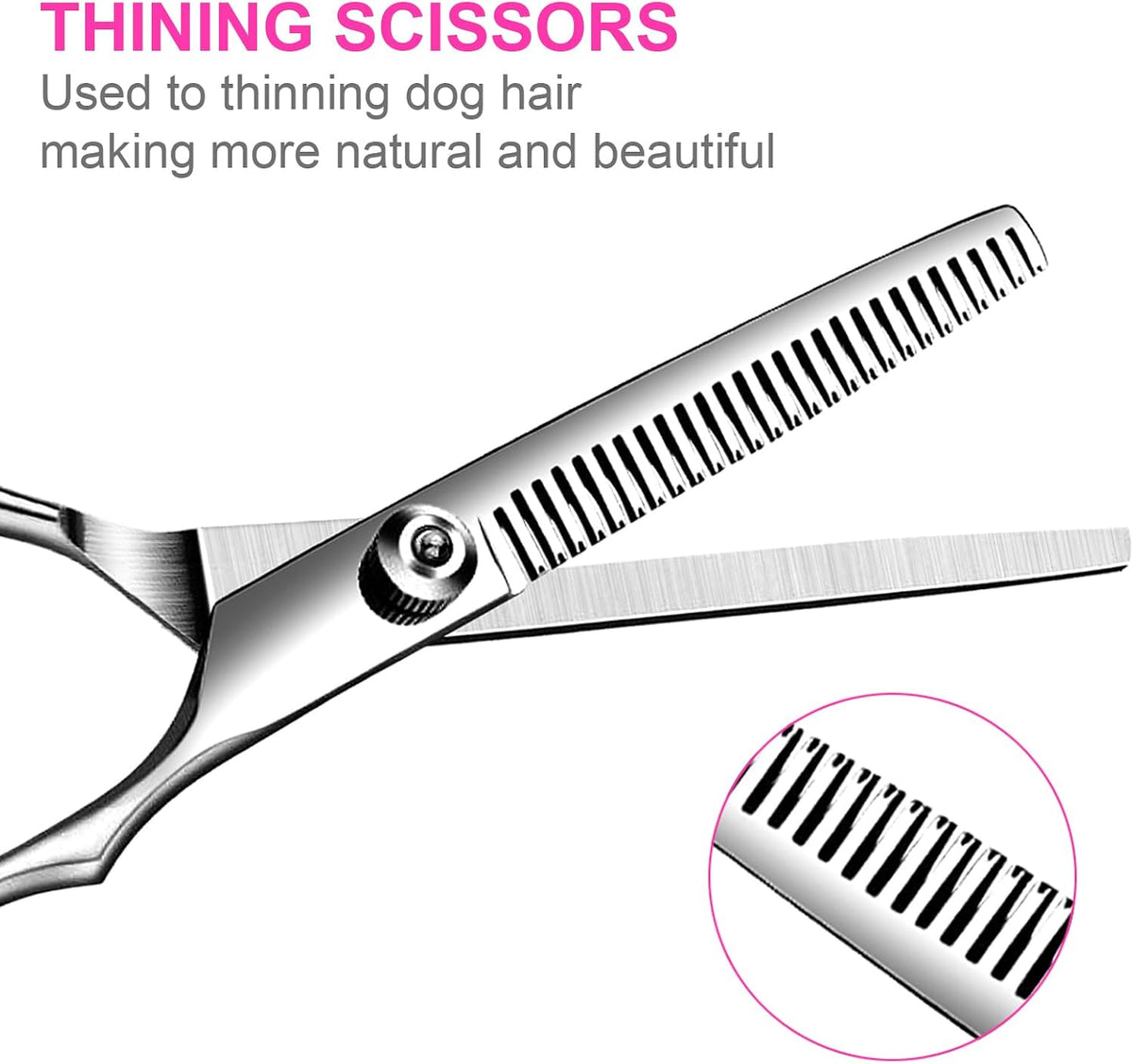 Tinmarda five piece dog grooming tools organized neatly inside the black storage box.
