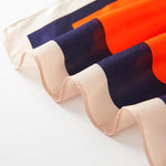 Wuziningle large silk scarf vibrant color display