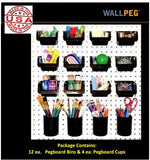 WallPeg pegboard bins storage bins kit front view