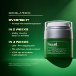 Murad Resurgence anti aging face and neck cream container with the lid off showing the texture.