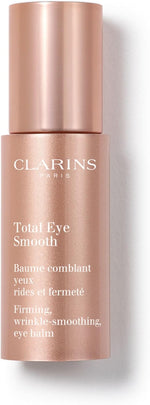 Clarins Total Eye Smooth front view showing tube packaging and anti-aging benefits.