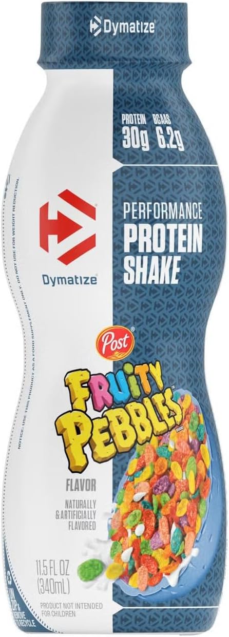 Dymatize Performance Protein Shake Fruity Pebbles front view bottle