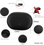 Wasailife charging case rear view showing Bluetooth pairing button