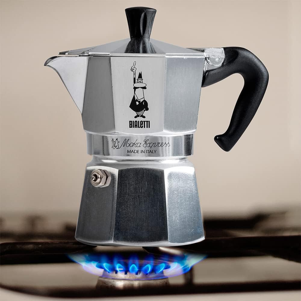 Bialetti Moka Express handle and safety valve angle