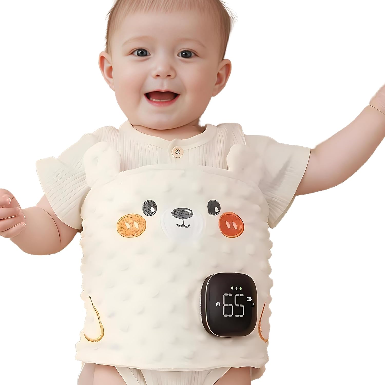 Isanpan baby colic and gas relief tummy wrap front view
