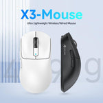 Attack Shark X3 gaming mouse top angle showing scroll wheel