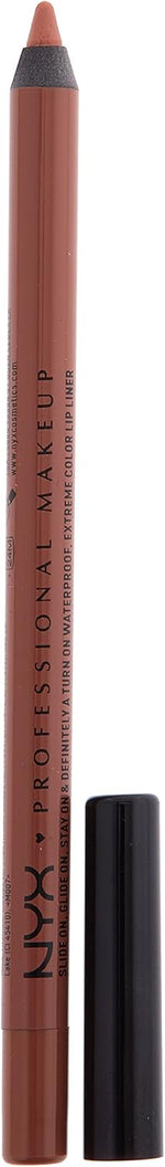 NYX Slide On Lip Liner Alluring shade swatch on hand