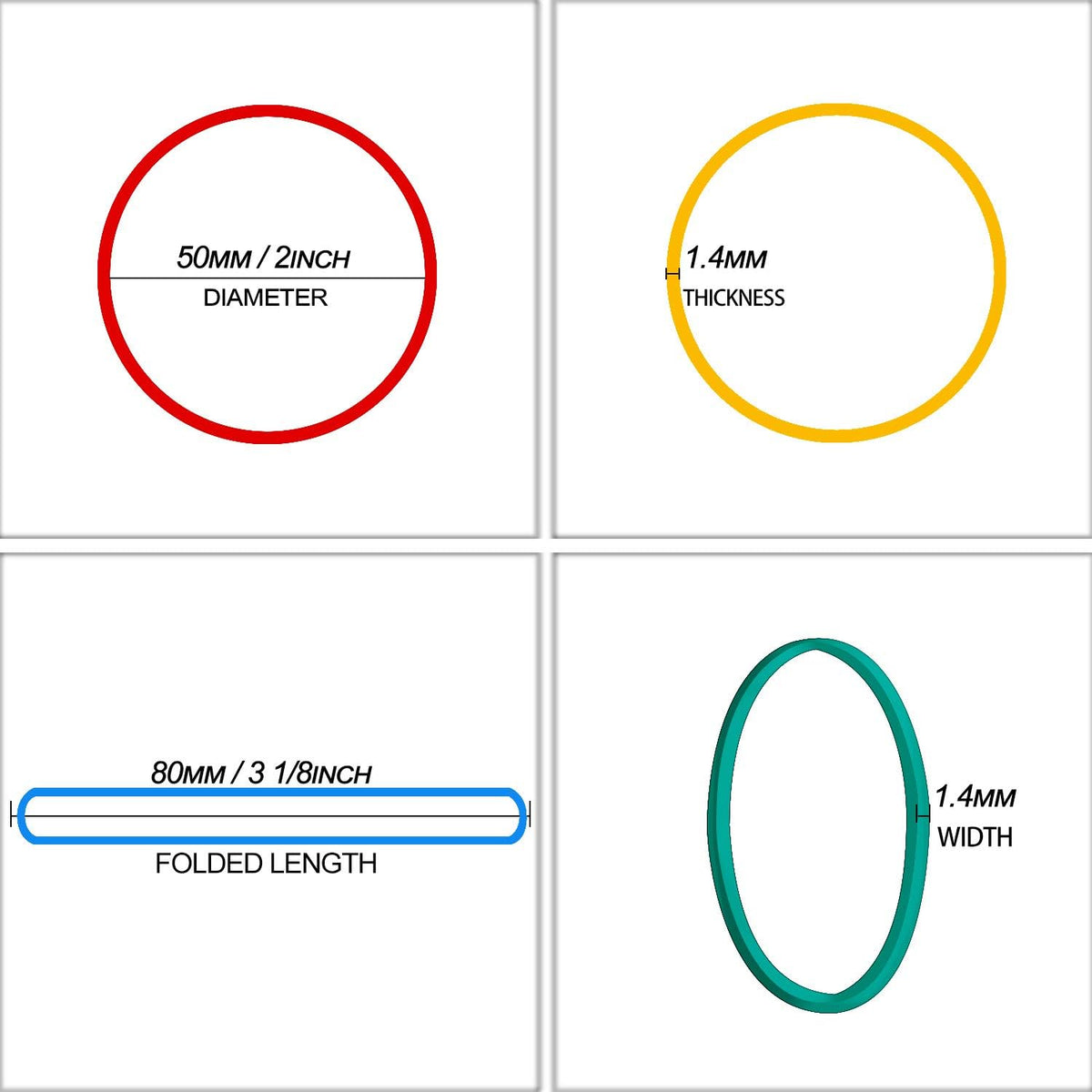LDCREEE rubber bands package container layout