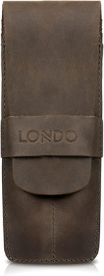 Londo Genuine Leather Pen and Pencil Case with Tuck in Flap, Stationery Bag - Two compartment - Image 12
