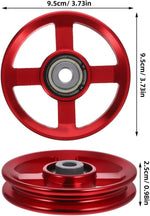 Outanaya Practical Fitness Pulley 3.74 Inch Aluminum Pulley Wheel Home Gym Accessory for Strength Training Cable System - Image 9