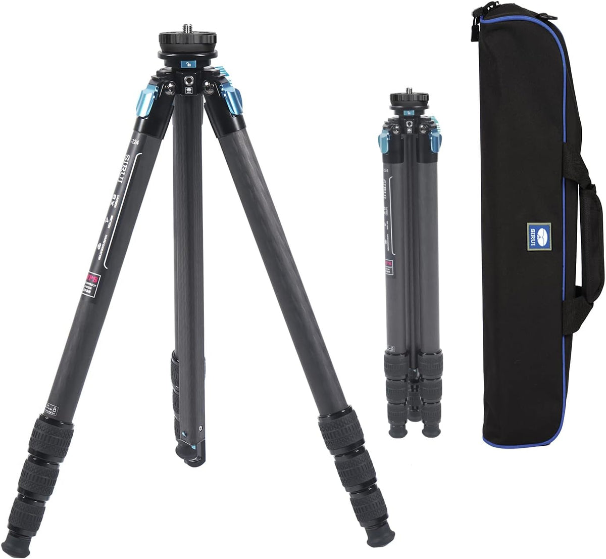 Sirui ST-224 carbon fiber tripod front view professional camera gear