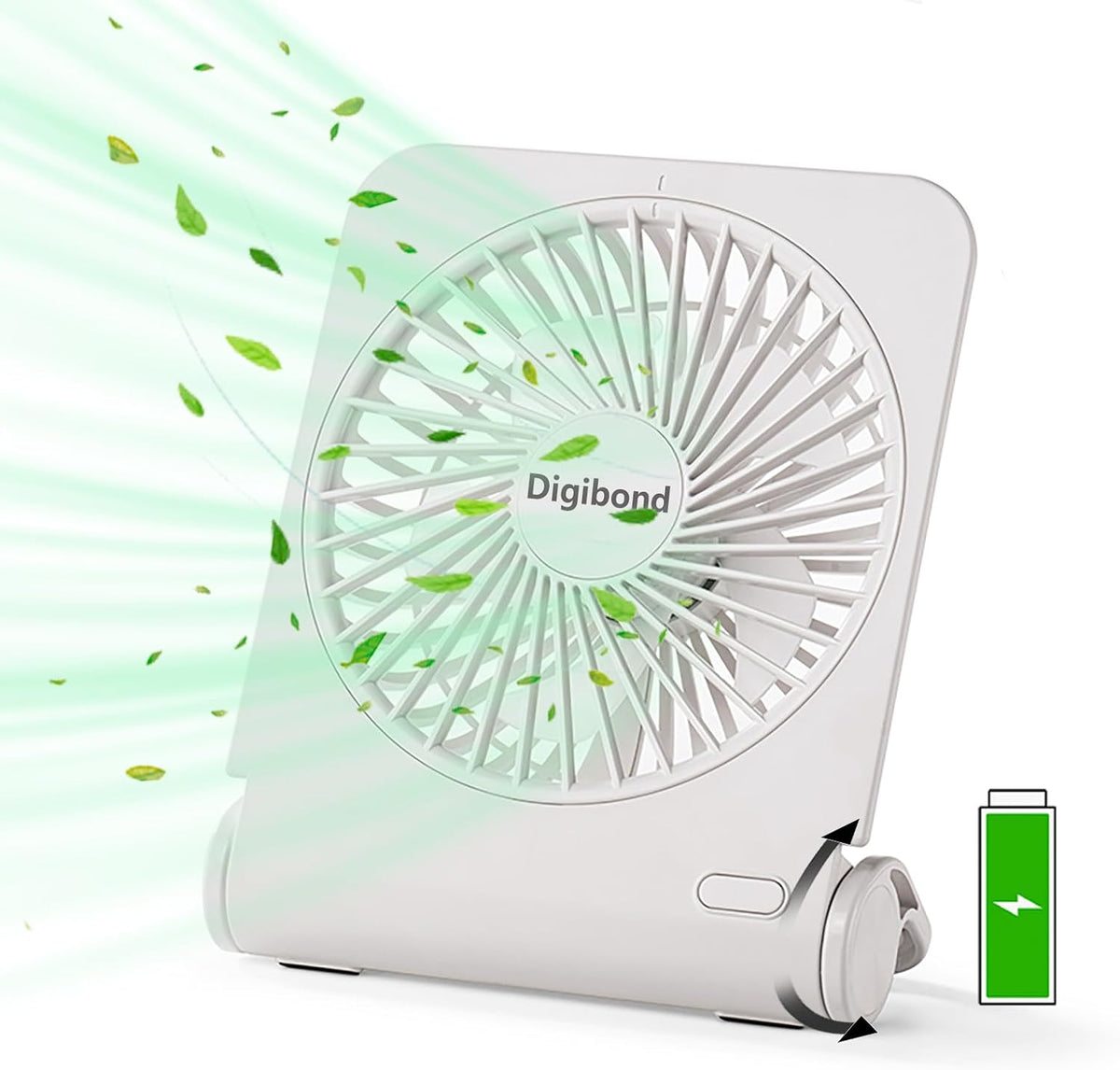 Digibond ultra quiet desk fan front view portable mini cooling device