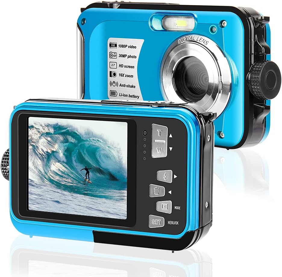 Yifecial 56MP 4K underwater digital camera front view