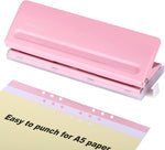 Adjustable 6-Hole Punch with Positioning Mark, Daily Paper Puncher for A5 Size Six Ring Binder Planners - Refill Pages - Image 9