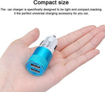 Sicodo 3.4A car charger side profile showing aluminum alloy ring