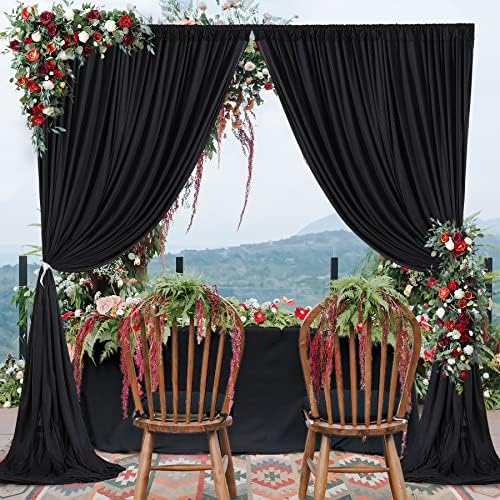Wish Care black polyester drapes used as a clean room partition divider in a home studio