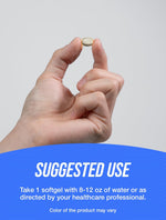 Easy to swallow Vitamin D3 softgels for calcium absorption and healthy joint support